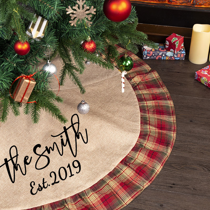 [Copy]Personalized Monogrammed Christmas Tree Skirt