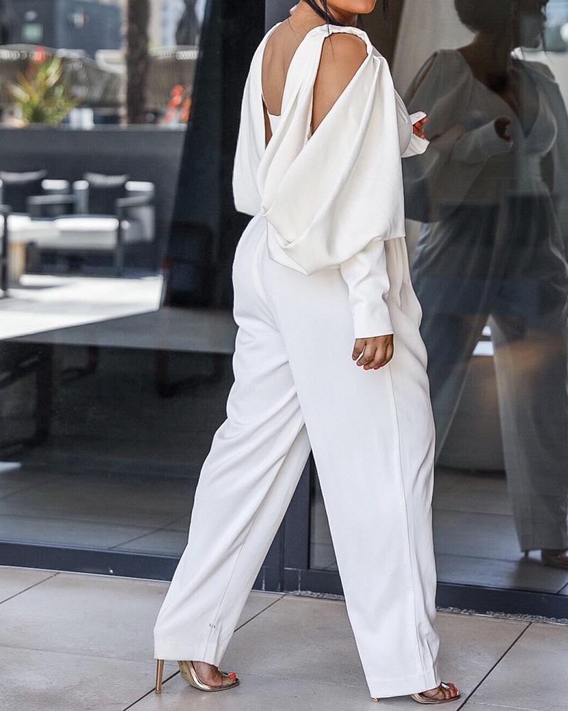 Fashion Open Back Jumpsuit测试