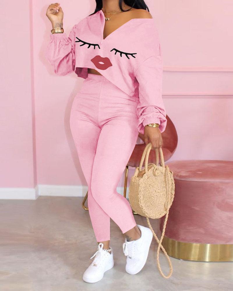Two-piece Lip Print Suit测试